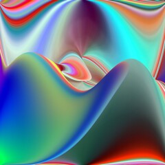 Blue orange waves, design, texture, abstract background with rainbow