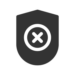 Obraz premium no protection icon vector illustration. no protection icon glyph design.