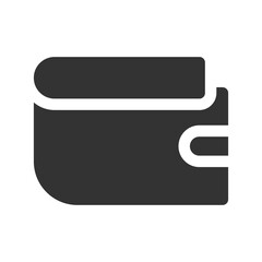 wallet icon vector illustration. wallet icon glyph design.