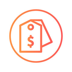 price tag icon vector illustration. price tag icon gradient design.