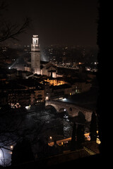 Fototapeta na wymiar Views of Verona city at night