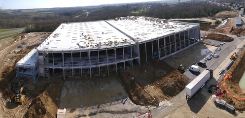 Construction vue en drone