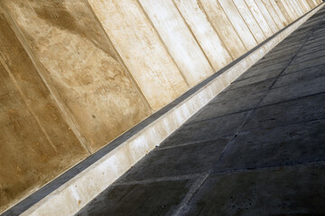 reinforced concrete architectural installation composition drain gutter