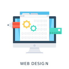 
Web Design Flat Vector Icon
