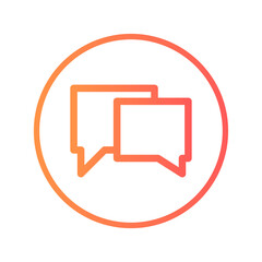 Fototapeta premium chat icon vector illustration. chat icon gradient design.