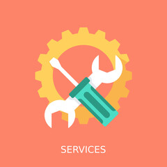 
Services Flat Vector Icon

