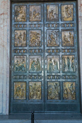 Holy Door at St. Peter's Basilica in Vatican. Rome, Italy