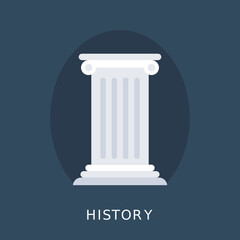 
History Flat Vector Icon
