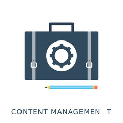 
Content Management Flat Vector Icon
