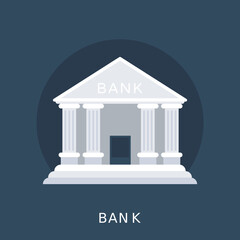 
Bank Flat Vector Icon

