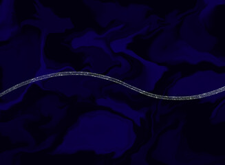 Abstract blue background in watercolor style with sparks and luminous line. Modern design. Elegant illustration.