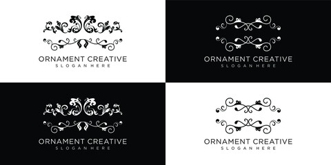 Golden retro styled ornamental designs. frames of flower