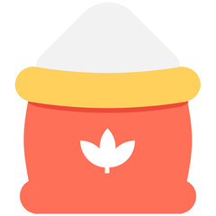 
Wheat Sack Flat vector Icon
