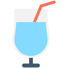 
Wine Glass Flat vector Icon
