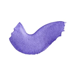 Foto op Canvas Watercolor abstract violet spot isolated on white background. © Anastasia