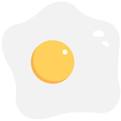
Fried Egg Flat vector Icon
