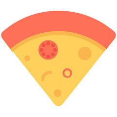 
Pizza Slice Flat vector Icon
