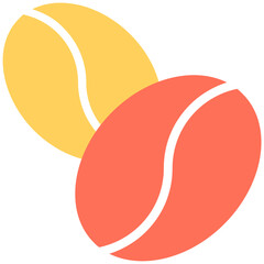 Obraz premium Coffee Beans Flat vector Icon 