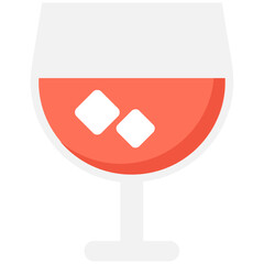 
Wine Glass Flat vector Icon
