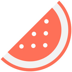 
Watermelon Flat vector Icon
