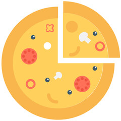 
Pizza Flat vector Icon
