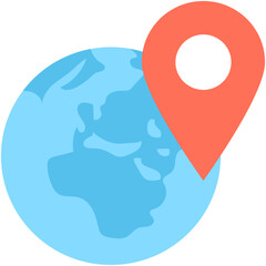 
Map Locator Flat Vector Icon

