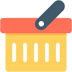 
Shopping Basket Flat Vector Icon
