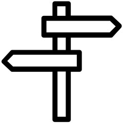 
Signpost Flat Vector Icon
