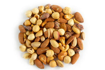 Mixed nuts. Edible, raw, organic and vegan.