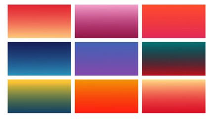 Colorful gradients abstract backgrounds vector set. Hipster trendy color mesh warm bright colors abstractive minimalist design set for banners, covers, wallpaper or poster UI web design