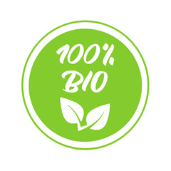 100% bio symbol icon