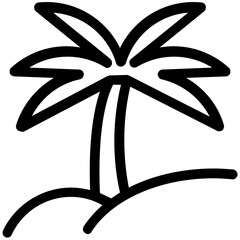 
Beach Flat Vector Icon 
