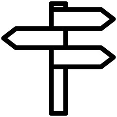 
Signpost Flat Vector Icon
