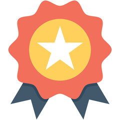 
Star Badge Flat vector Icon 
