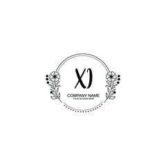 Initial XI Handwriting, Wedding Monogram Logo Design, Modern Minimalistic and Floral templates for Invitation cards