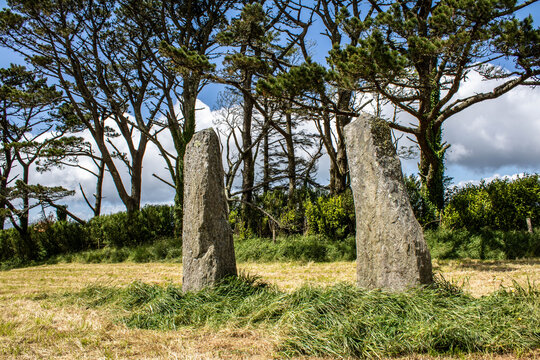 The Standing Stones of Coolcoulaghta, a prehistoric site, south of Durrus, Bantry, Co. Cork Ireland.