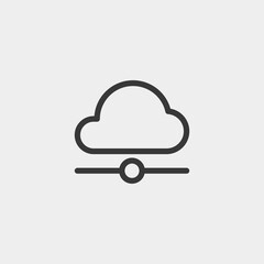 Cloud computing icon isolated on background. Server symbol modern, simple, vector, icon for website design, mobile app, ui. Vector Illustration