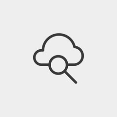 Cloud icon isolated on background. Search symbol modern, simple, vector, icon for website design, mobile app, ui. Vector Illustration