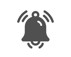 Obraz premium Notification bell icon. Alarm reminder sign. Alarm clock symbol. Quality design element. Flat style notification bell icon. Editable stroke. Vector