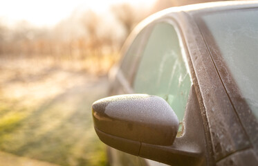 car in the winter