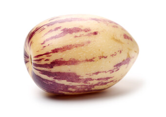 fresh Pepino fruit on white background