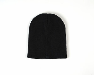 black woll beanie, winter beanie hat. beanie hat isolate white background. Blank Beanie Hat Mockup...