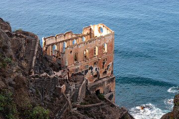 The abandoned Casa Hamilton in Los Realejos close by the sea, Tenerife