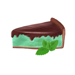 drawing piece of cheesecake
