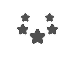 Stars icon. Best ranking sign. Rating symbol. Quality design element. Flat style stars icon. Editable stroke. Vector