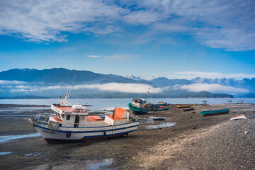 Bay of Hualaihué, Los Lagos, Chile.