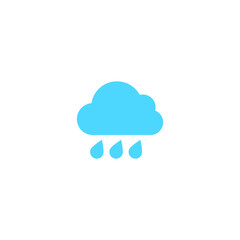 Rain icon in trendy flat style isolated on grey background. Cloud rain symbol for your web site design, logo, app, UI. Modern forecast storm sign.