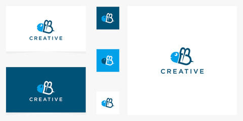 creative bee icon template simple and cute