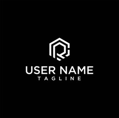 Initial RC logo template with modern frame. Minimalist RC letter logo vector illustration design