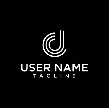 unique, simple, creative letter cj logo concept , logo letter cj circle , logo line cj 